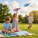 Paper airplane kit including instructions