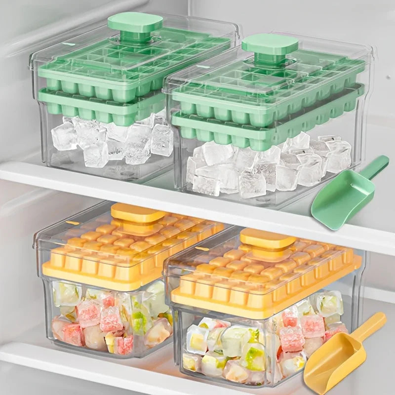 Eiszauber Eiswürfelform mit Deckel und Behälter | 68 Würfel | BPA-frei