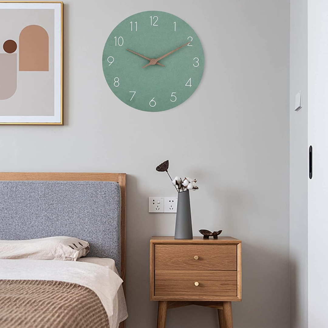 Große Holz-Wanduhr – Minimalistisches Design mit lautlosem Mechanismus