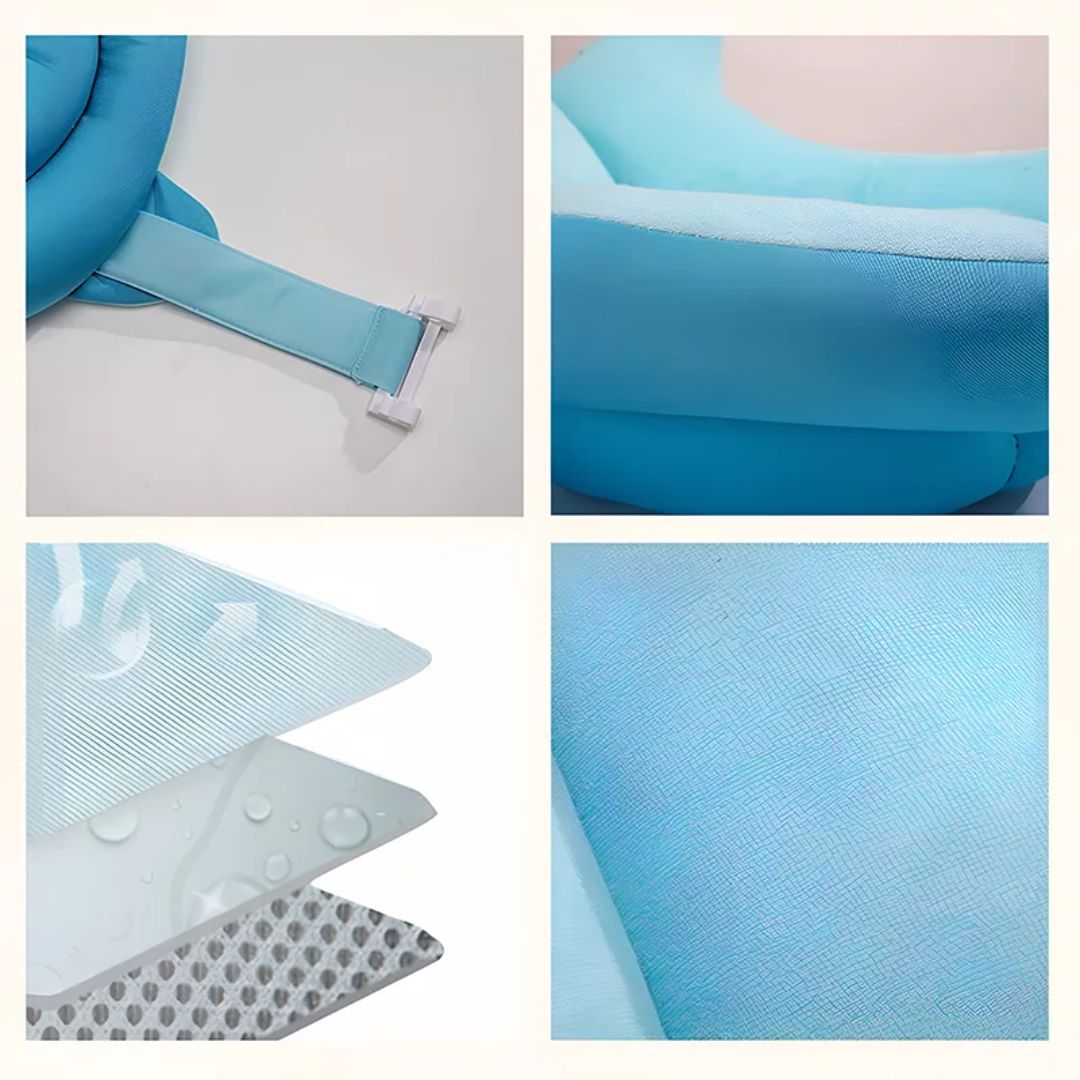Baby Bath Support – Non-Slip Padding – Quick-Dry Fabric – Safety Sling for Newborns