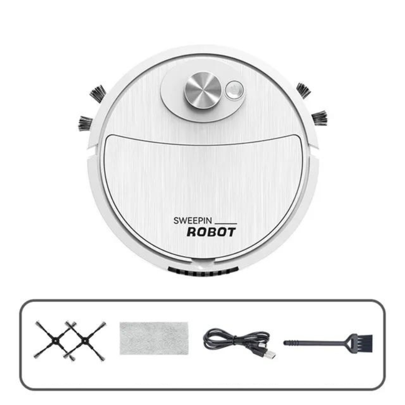 3-in-1 Robotic Vacuum with Smart Technology for Efficient Cleaning