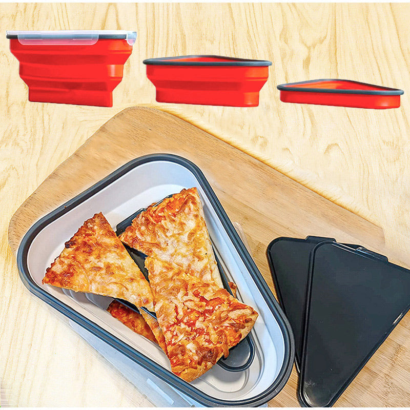 Collapsible airtight pizza container