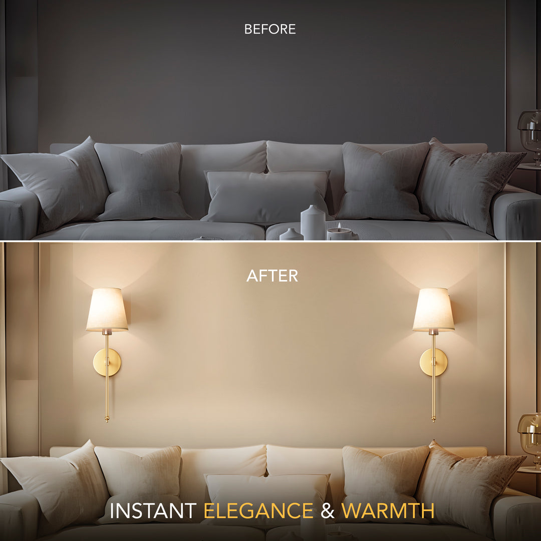 Cordless Wall Lamp with Remote Control – No Drilling Required