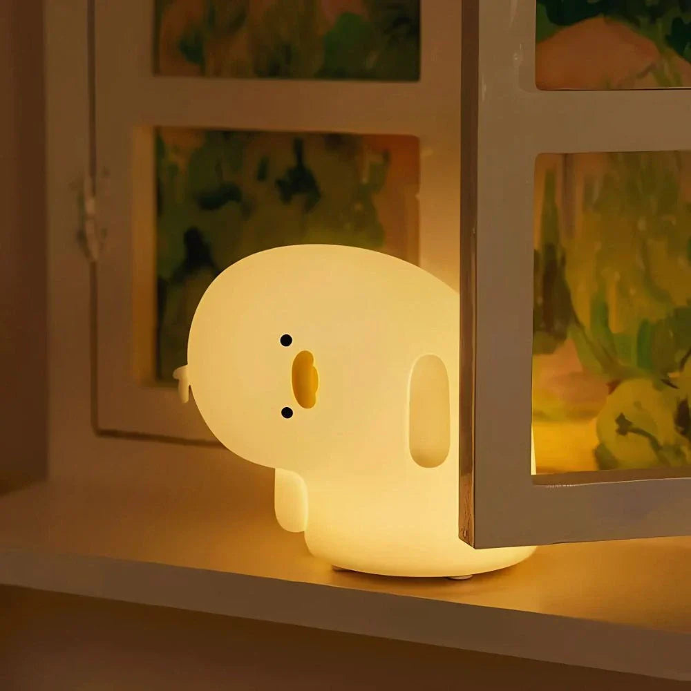Verspielte Nachtlampe für Kinder – Wiederaufladbare Silikonlampe mit Farbwechsel