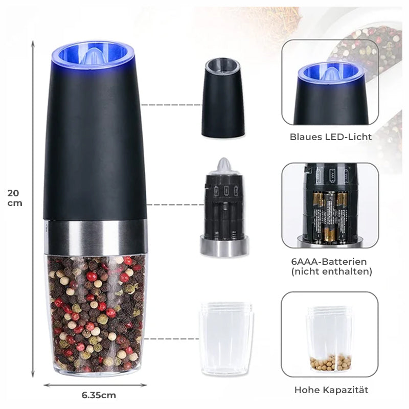 Automatische Gewürzmühle mit Schwerkraftsensor