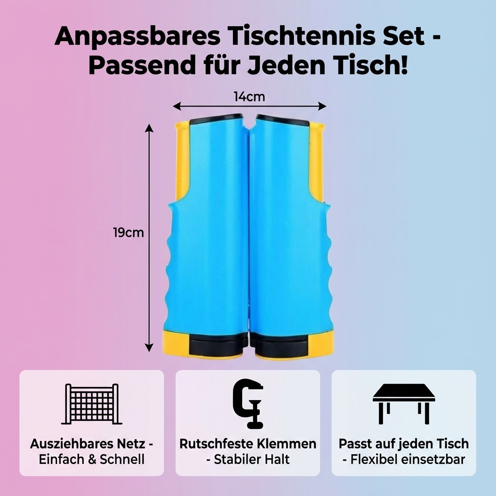 Customizable Table Tennis Set – Suitable for all table sizes!