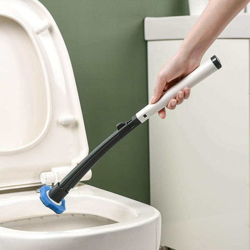 Toilet Brush with Disposable Sponge Heads – Hygienic Cleaning System