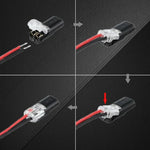 Two-wire connector with locking mechanism