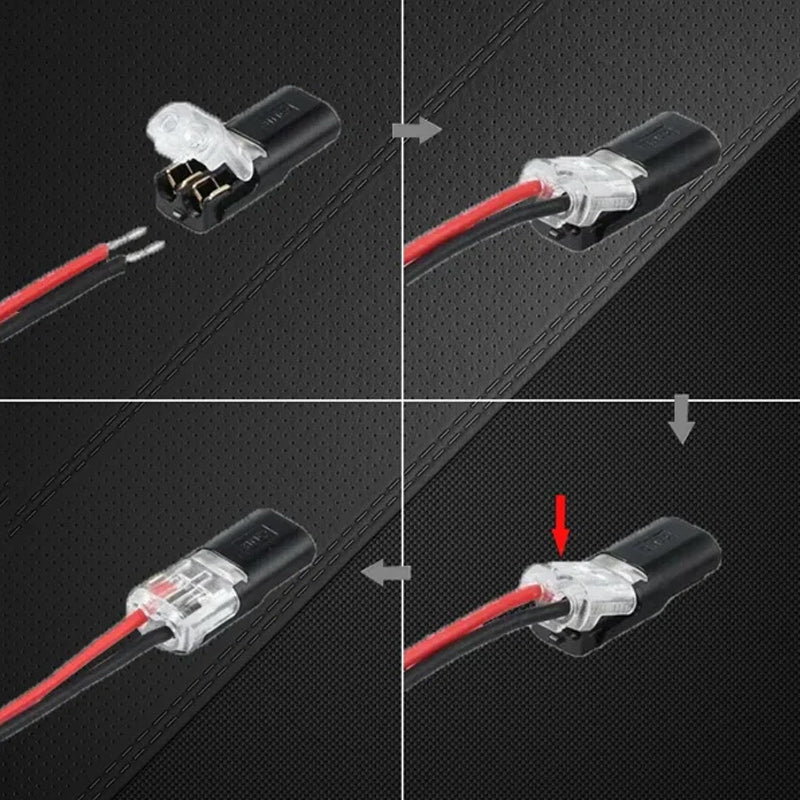 Two-wire connector with locking mechanism