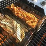GrillProfi – 360° Edelstahl Grillkorb für perfektes BBQ | 2 zum Preis von 1 | Gleichmäßiges Garen ohne Anbrennen | Ideal für Fleisch, Gemüse & Räuchern