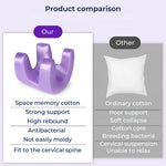 Anti-Wrinkle Beauty Pillow - Ergonomic Design made of Cooling Memory Foam - Skincare Support - For Back and Side Sleepers