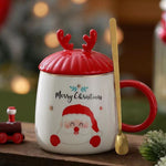 Christmas mugs with festive design