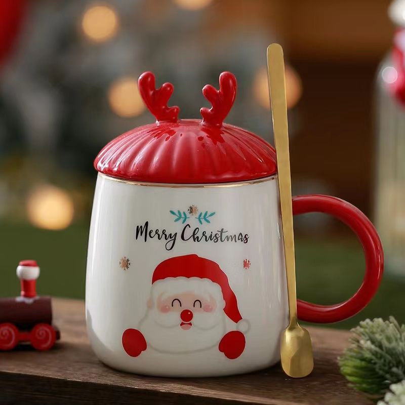 Christmas mugs with festive design