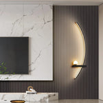 Modern LED wall light with curved design and light modes