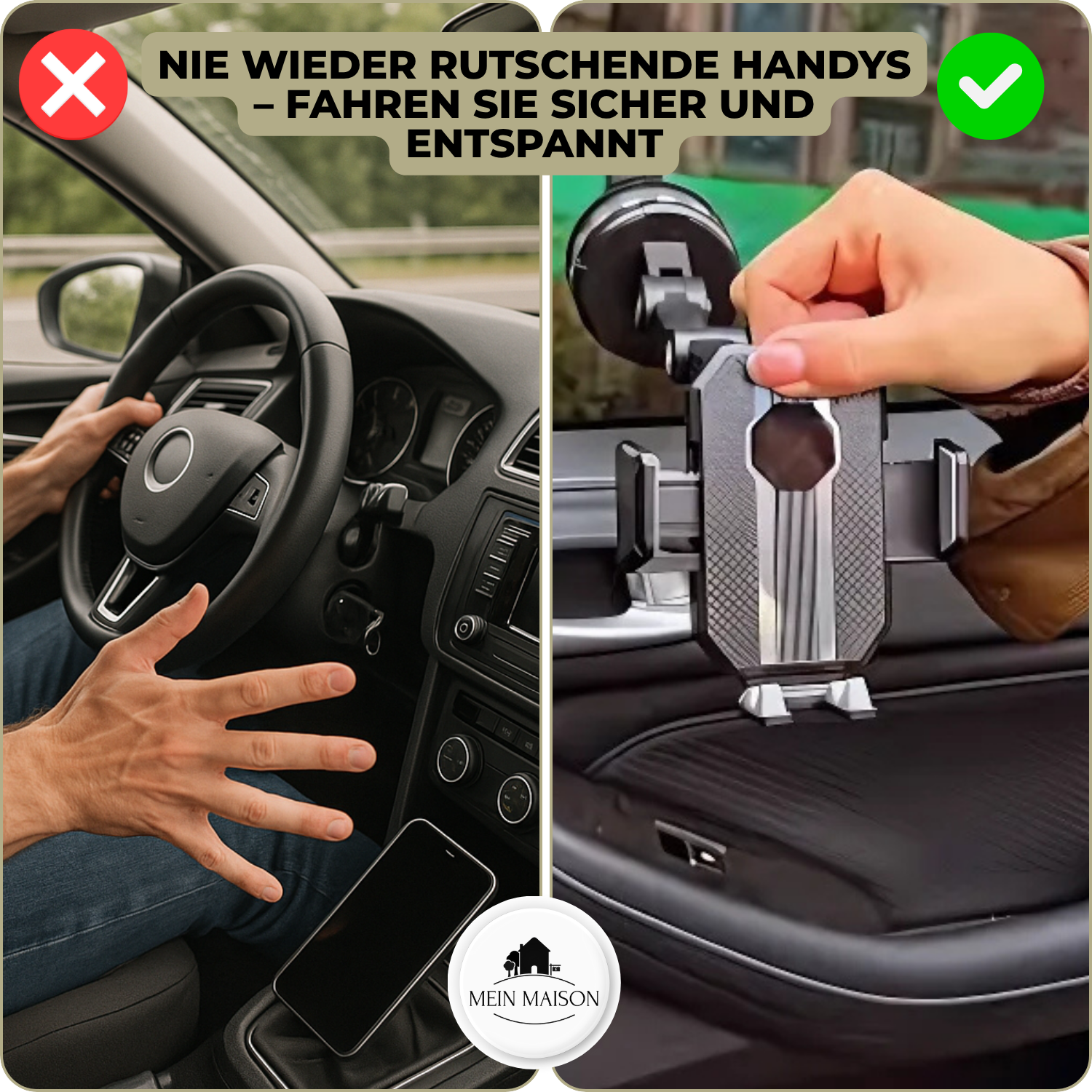 FlexiGrip Smartphone Halterung mit Starken Saugnapf und 360° Rotation