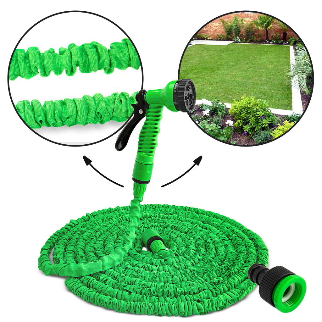 Flexibler Gartenschlauch mit 7 Sprühmodi