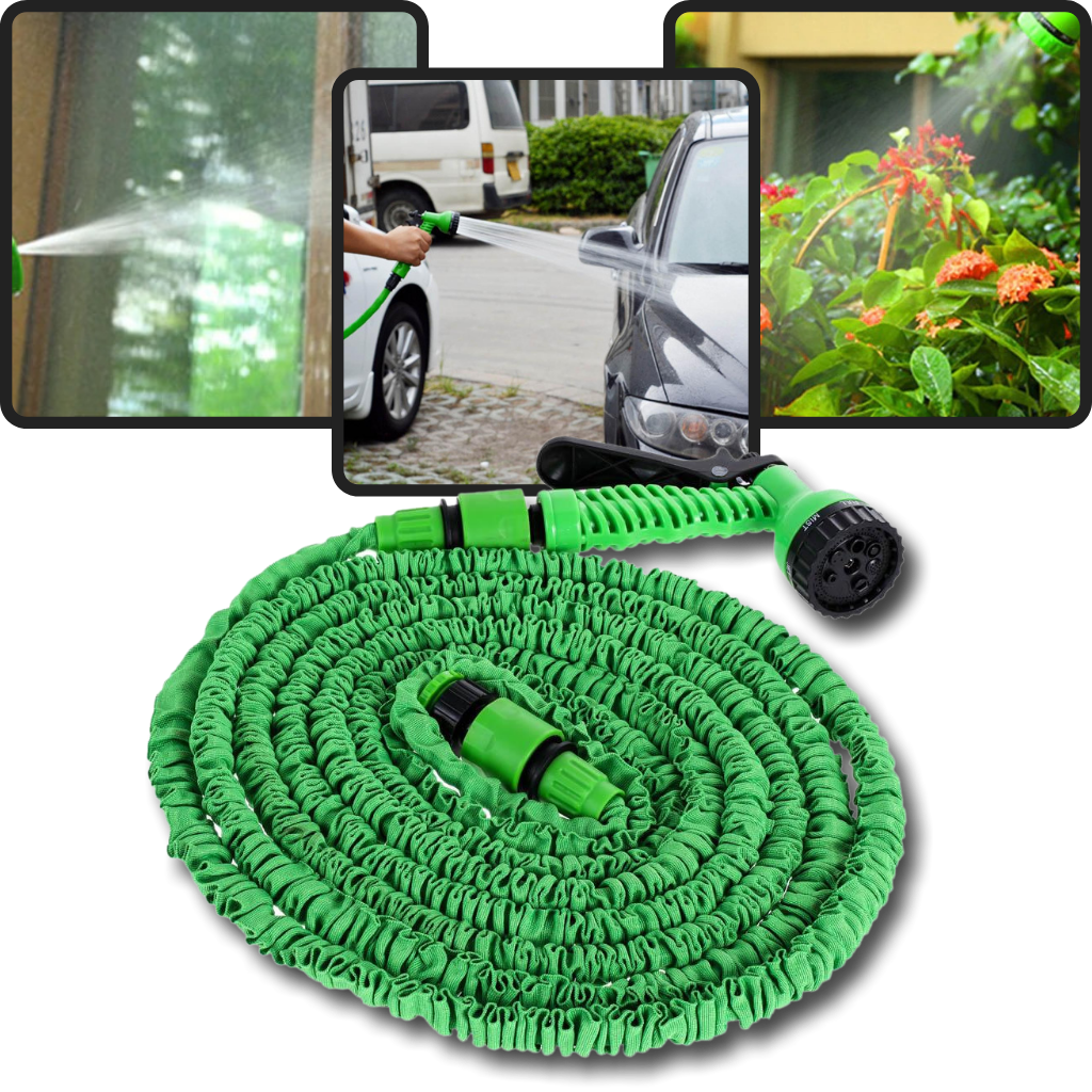 Flexibler Gartenschlauch mit 7 Sprühmodi