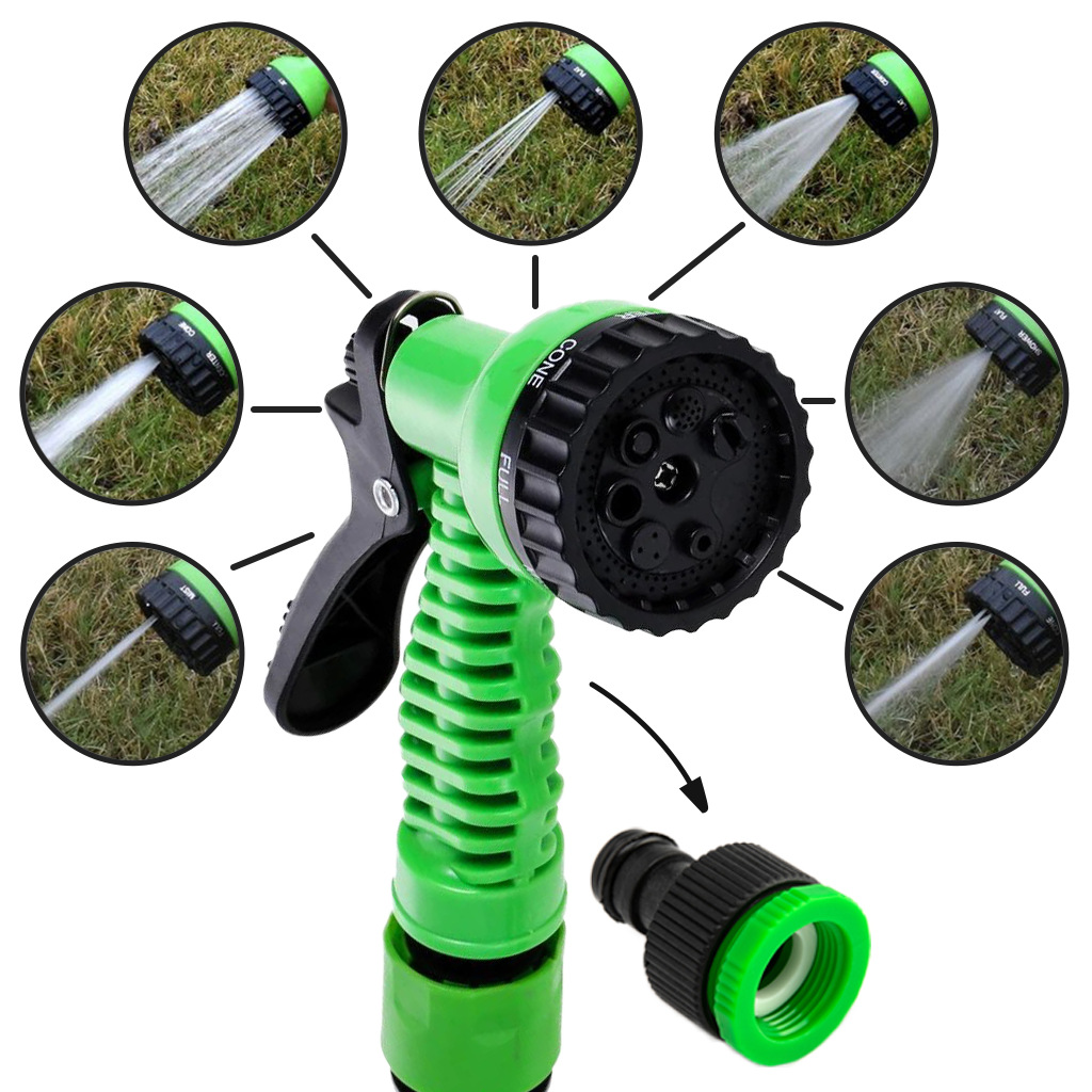 Flexibler Gartenschlauch mit 7 Sprühmodi