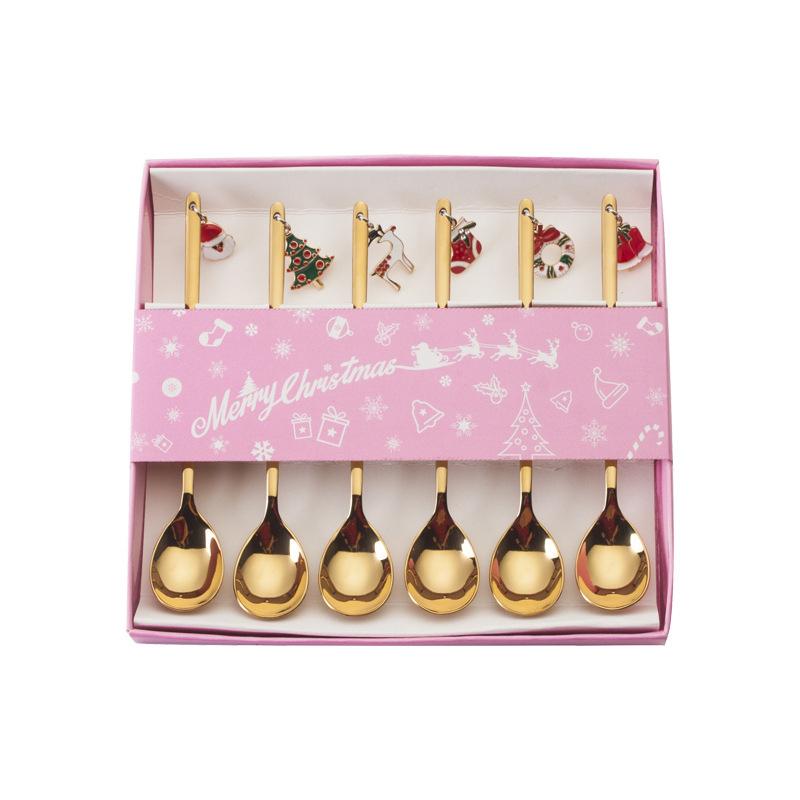 Metal Spoon Gift Set for Home Christmas Decorations