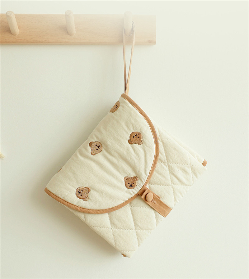 Foldable Changing Mat with Bear Motif – Practical Changing Pad for Travel