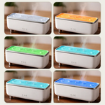 Aromatic diffuser with Medusa-like mist effect and LED lighting