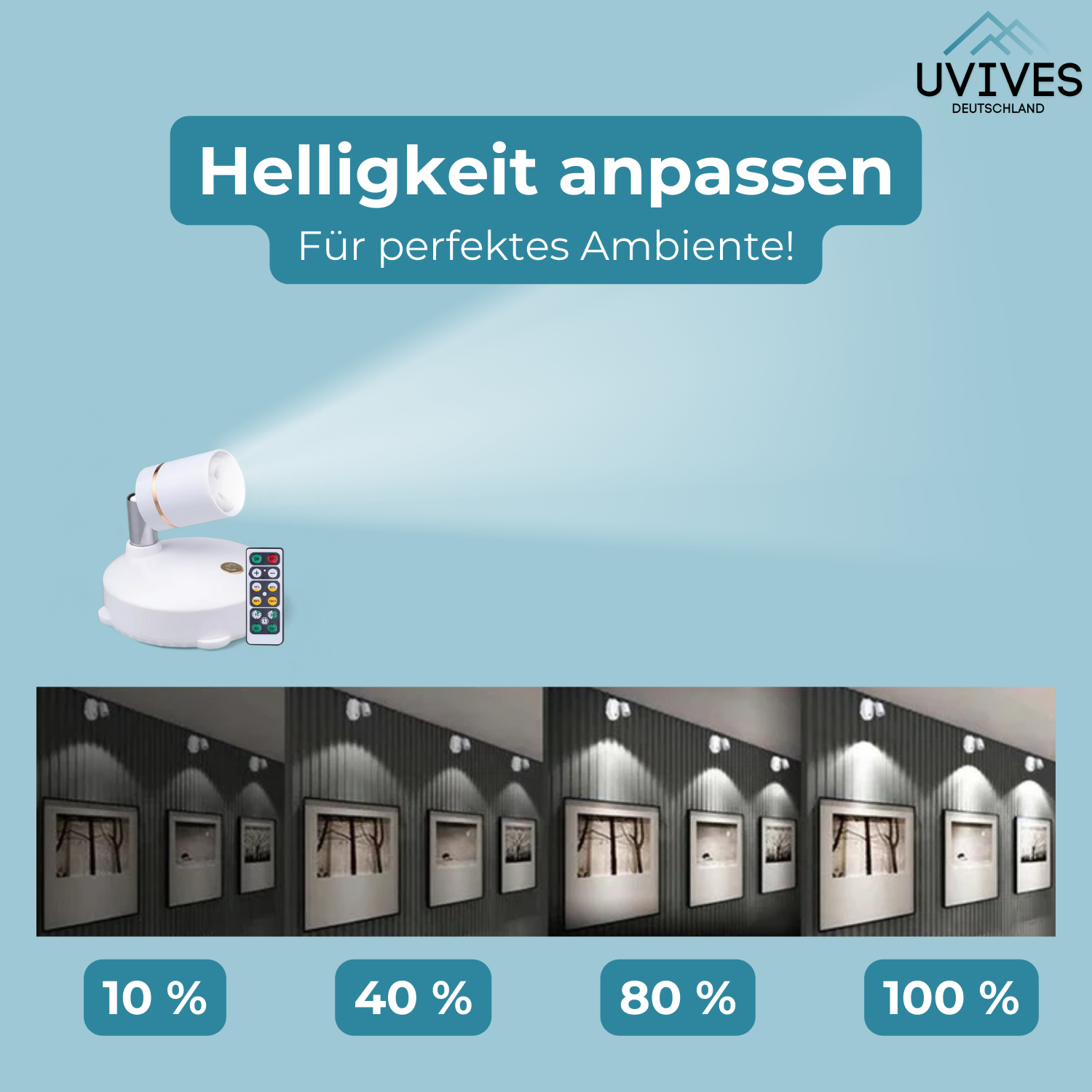 Cordless LED Light – Dimmable with Remote Control