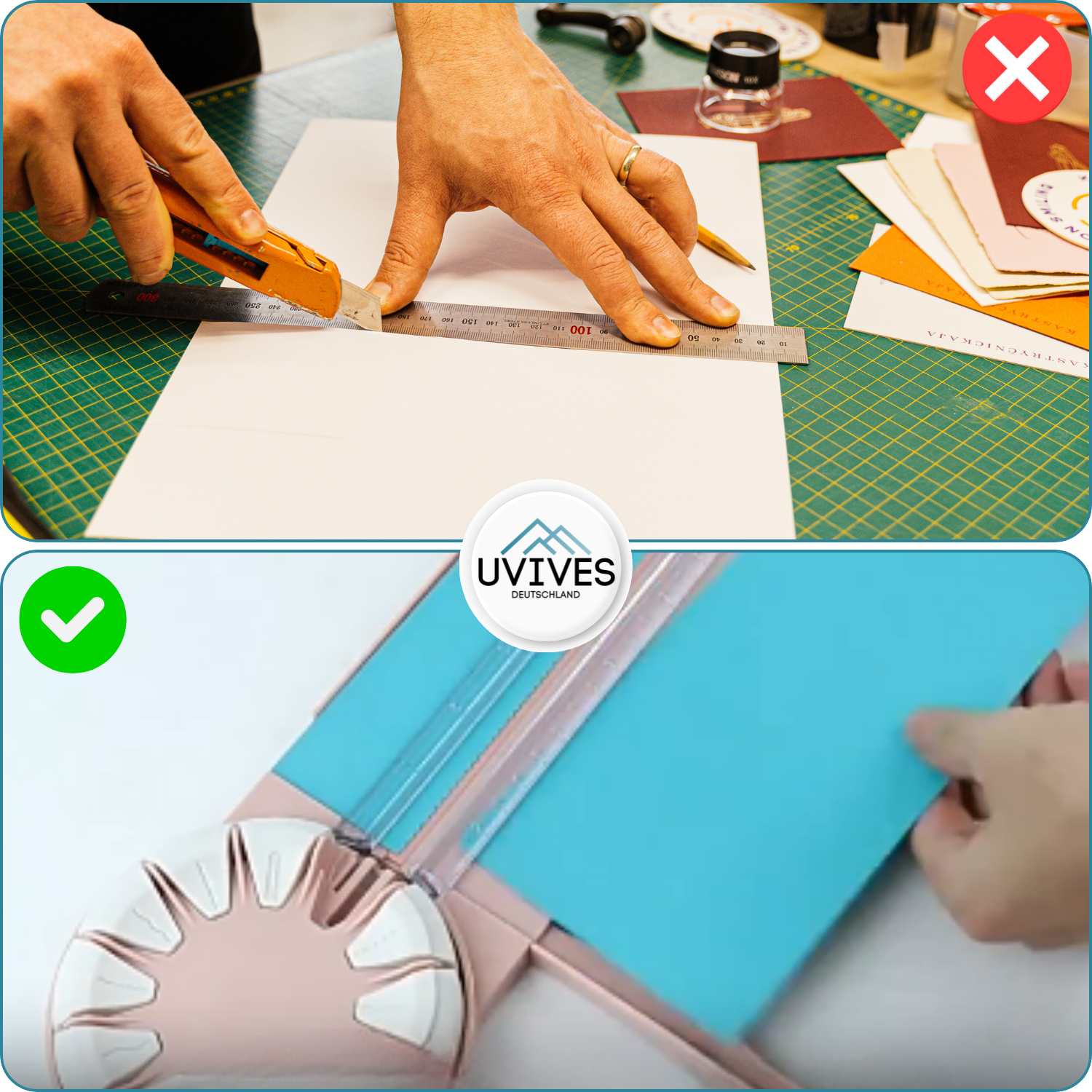 KreativSchneider - 12-in-1 360° Rotations-Papierschneider
