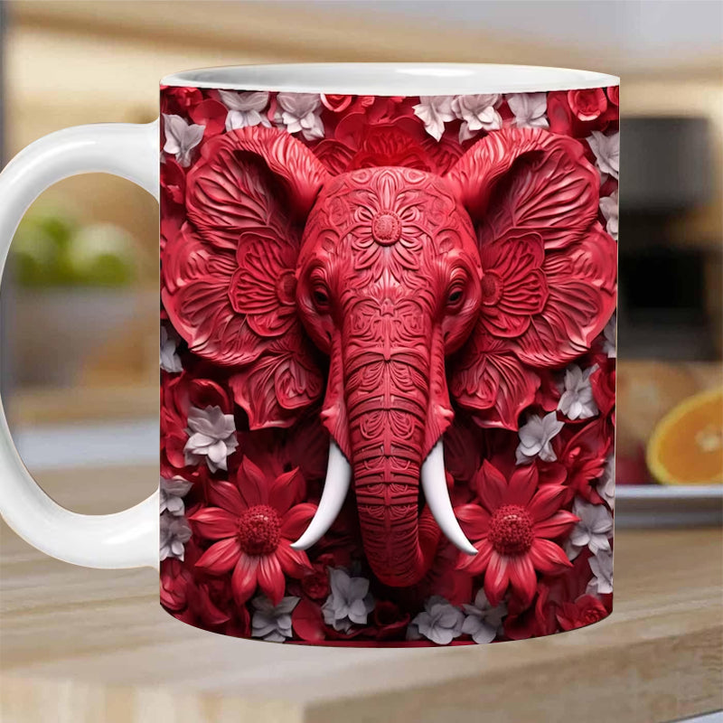 Einzigartige 3D Elefanten Kaffeetasse für Tierliebhaber
