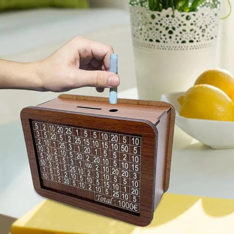 Modern Piggy Bank with LCD Display for Smart Saving