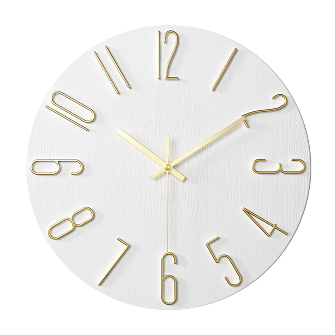 Modern and Silent Wall Clock for Living Room - Elegant Clock