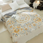 Reversible Floral Blanket with French Flair