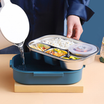 Stainless Steel Lunch Box with 3 or 4 Compartments for Fresh Meals
