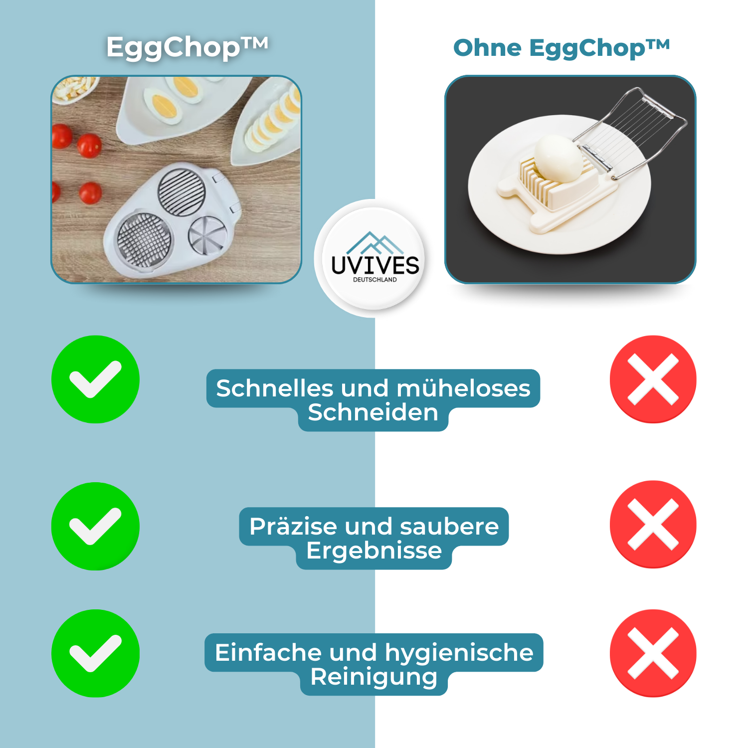 EierProfi – 3-in-1 Eierschneider für perfekte Ergebnisse