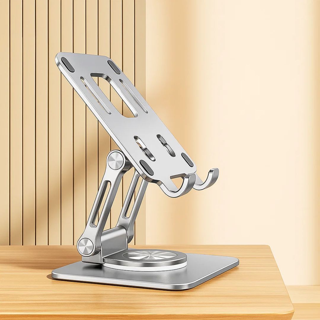 Adjustable Tablet Stand – Ergonomic Comfort – Foldable, Non-Slip Design – Perfect for Work, Study, Travel, and Video Calls