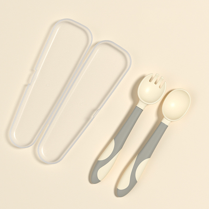 Ergonomic Baby Cutlery Set with Non-Slip Spoon and Fork for Children
