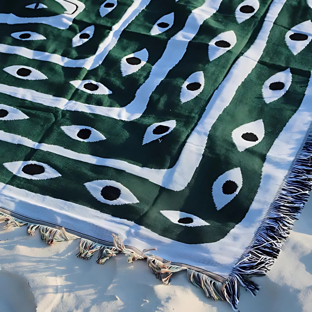 Umkehrbare Baumwolldecke im Schlangenlabyrinth-Design