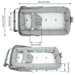 Foldable Baby Bed with Pillow – Portable Design for Travel