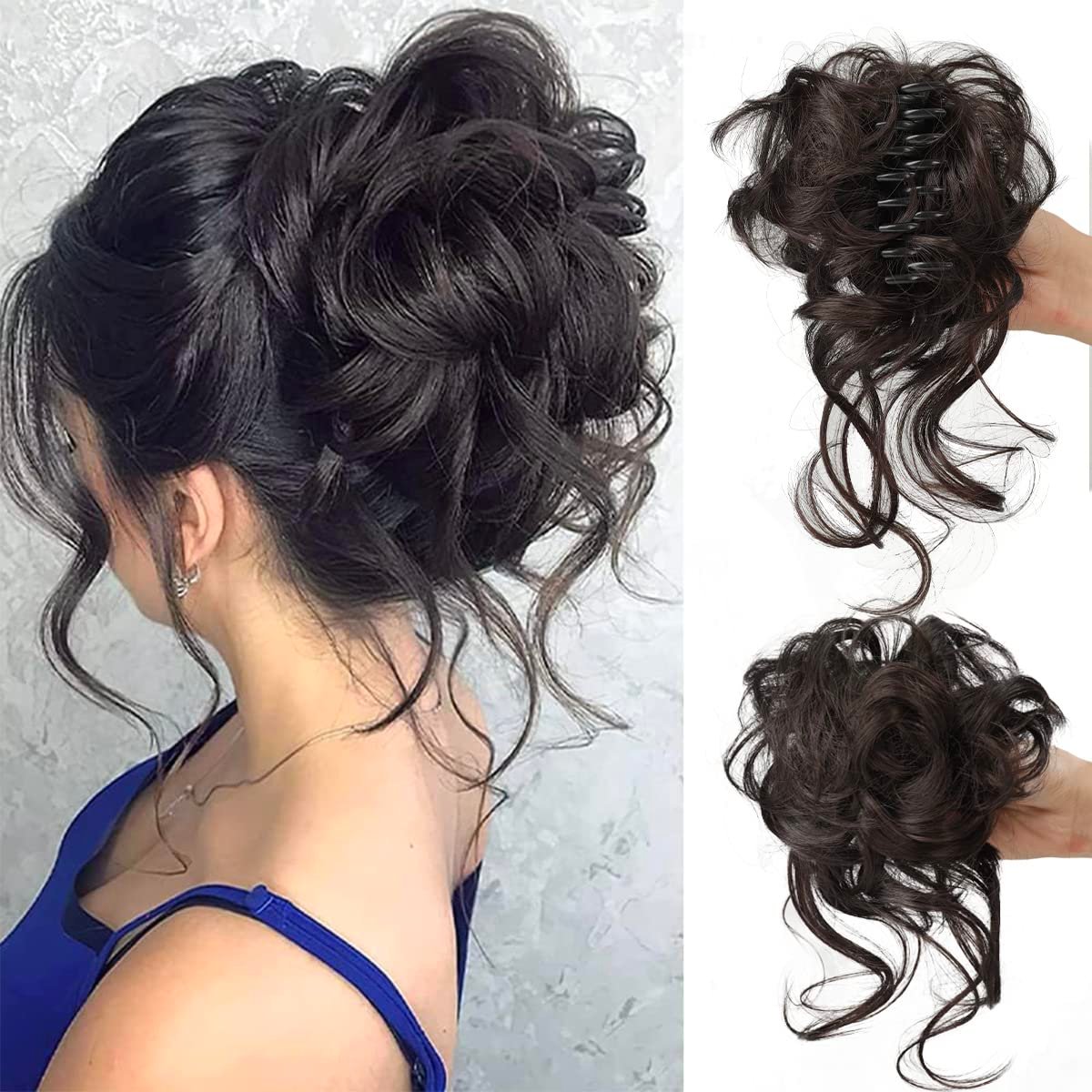 Hair clips for curly bun hairstyles