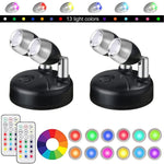 SmartLight Duo | Set of 2 Wireless LED Lights with Remote Control | RGB Color Change & Timer | Flexible for Creative Accents