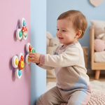 3-piece set of cute suction cup spinning toys for babies
