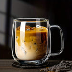 Elegant Borosilicate Glass Insulated Mug – Heat-Resistant & Stylish