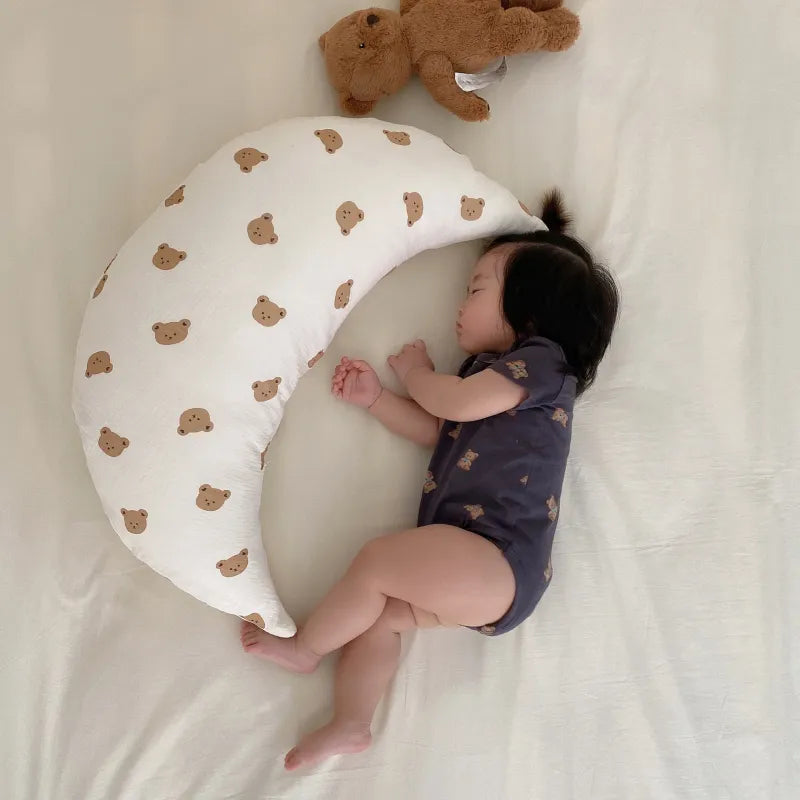 Moon-shaped Cuddle Pillow for Babies – soft Sleep Pillow