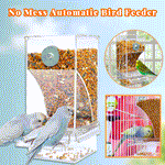 Automatic overflow protection for transparent bird feeders