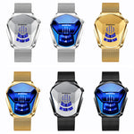 Elegant Men's Quartz Wristwatch with Diamond Surface