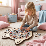 Wooden puzzle for cats