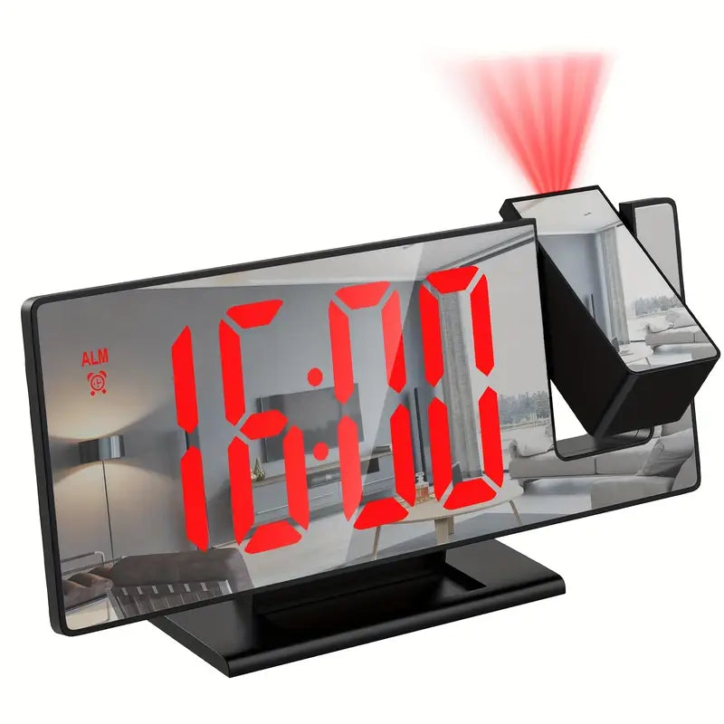 Projektionswecker mit flexibler 180° Anzeige – Schlummerfunktion und Temperaturdisplay