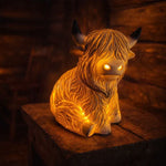 Cute Highland Cow Night Lamp made of high quality resin
