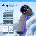 FrostWind Mini-Ventilator | Anpassbare Kühlung mit 100 Stufen | 3600 mAh Akku | Tragbar & Eis-Kühlung