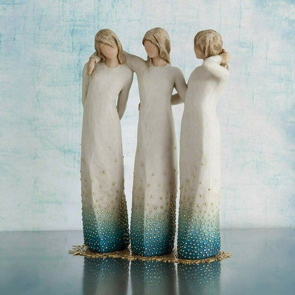 Connectedness in Art: Resin Figurine Three Women