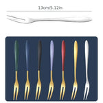 Elegant 7-piece Stainless Steel Forks for Dessert and Salad